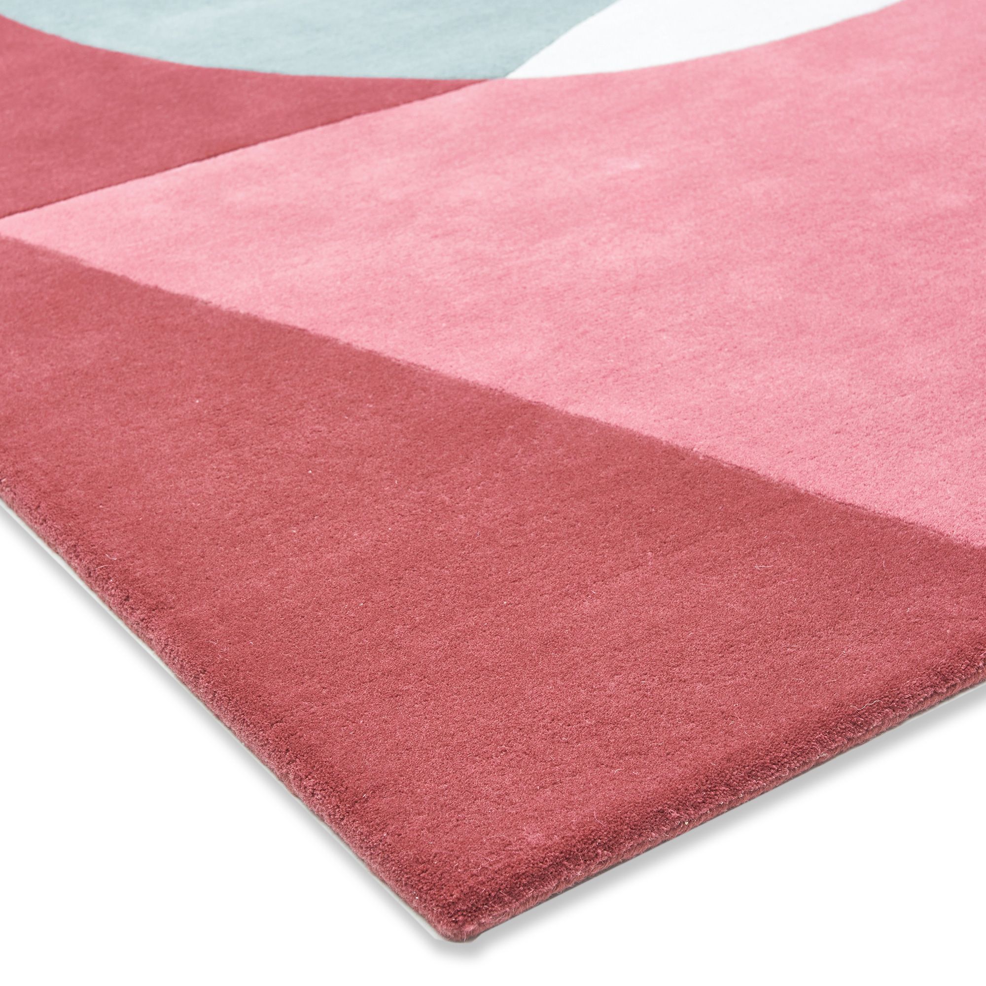 Livraison Gratuite Tapis Salon La Coupee Teal Rose En Laine Tufte Main Paiement Securise 30 Jours D Essai